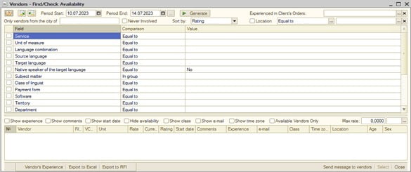Image 1 - Resource Management Automation - Vendors - Find/Check Availability