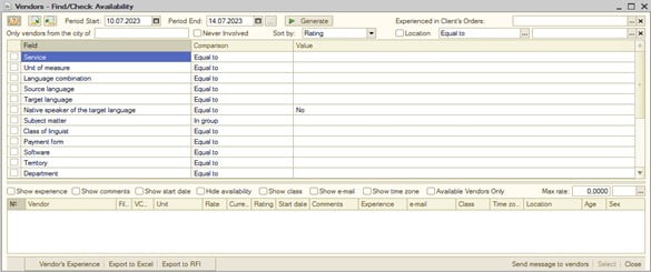 Bild 1 – Ressourcenmanagement-Automatisierung – Vendorsuche/-verfügbarkeitsprüfung