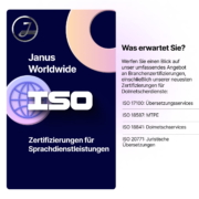 Promo Bild - News -Janus Worldwide besteht erfolgreich ISO-Konformitätsprüfungen